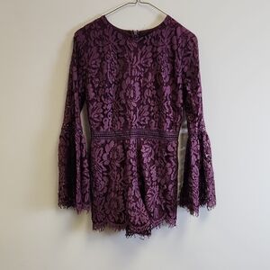 DO+BE Deep Purple Lace Romper